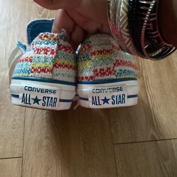 Tweed striped Converse All Star tennis shoes US size 5 - Picture 9 of 10